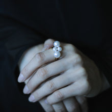 画像をギャラリービューアに読み込む, siro 9mm&6mm Akoya Pearl Ring