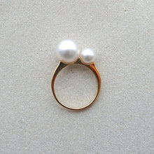 画像をギャラリービューアに読み込む, siro 9mm&amp;6mm Akoya Pearl Ring
