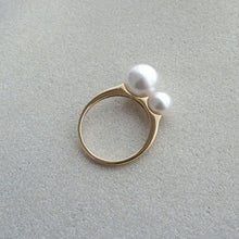 画像をギャラリービューアに読み込む, siro 9mm&amp;6mm Akoya Pearl Ring
