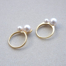 画像をギャラリービューアに読み込む, siro 9mm&6mm Akoya Pearl Ring