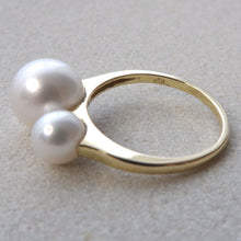 画像をギャラリービューアに読み込む, siro 9mm&amp;6mm Akoya Pearl Ring
