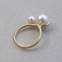 画像をギャラリービューアに読み込む, siro 9mm&6mm Akoya Pearl Ring