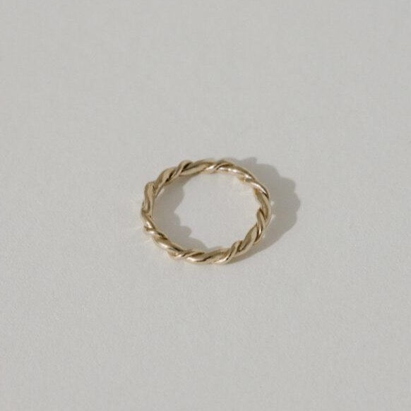 Another feather Rope collection THIN ROPE RING BRONZE