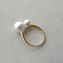 画像をギャラリービューアに読み込む, siro 9mm&amp;6mm Akoya Pearl Ring
