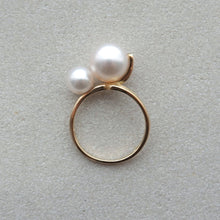 画像をギャラリービューアに読み込む, siro 9mm&6mm Akoya Pearl Ring