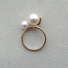 画像をギャラリービューアに読み込む, siro 9mm&amp;6mm Akoya Pearl Ring
