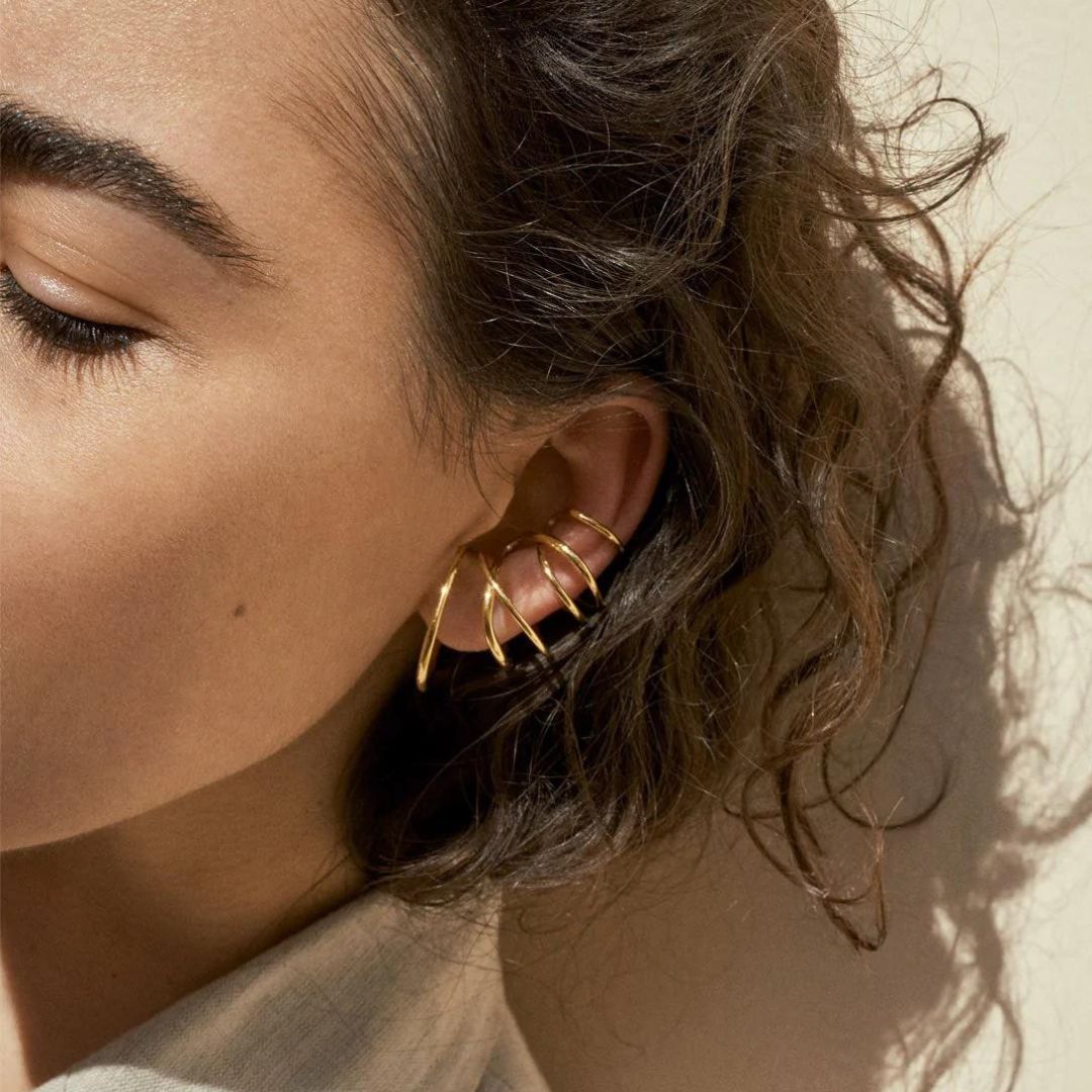 Thread - Platinum Plated Earrings | Completedworks
