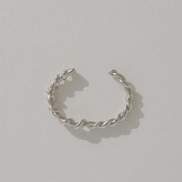 Another feather Rope collection THICK ROPE CUFF SILVER
