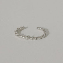 Load image into Gallery viewer, Another feather Rope collection THICK ROPE CUFF SILVER
