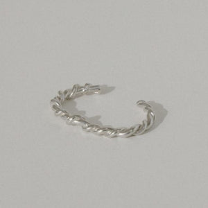 Another feather Rope collection THICK ROPE CUFF SILVER